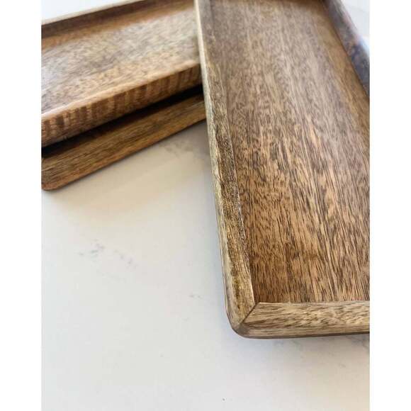 Rectangle Mango Wood Tray - Picture 3 of 4